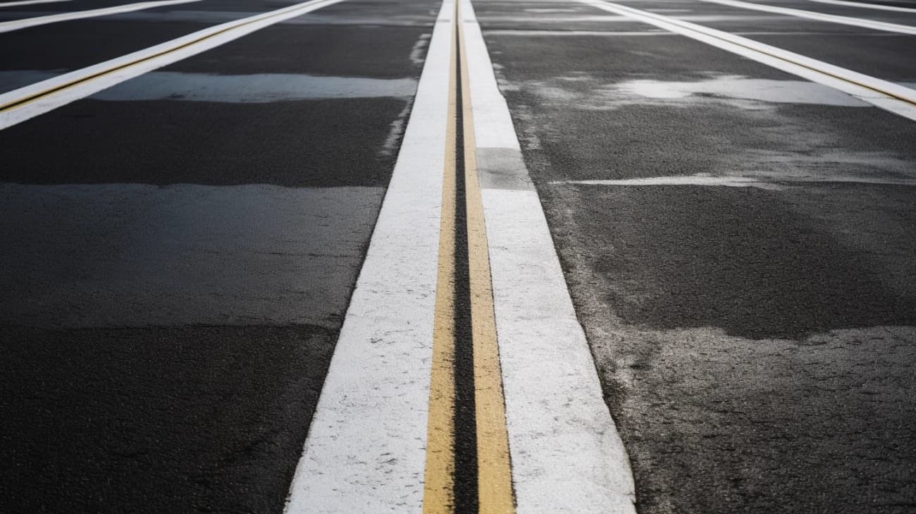 Linia P-4 - Znak podwójnej ciągłej linii