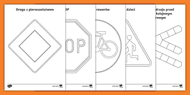 Znaki drogowe dla rowerzystów: edukacyjne materiały do druku