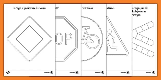 Znaki drogowe dla rowerzystów: edukacyjne materiały do druku